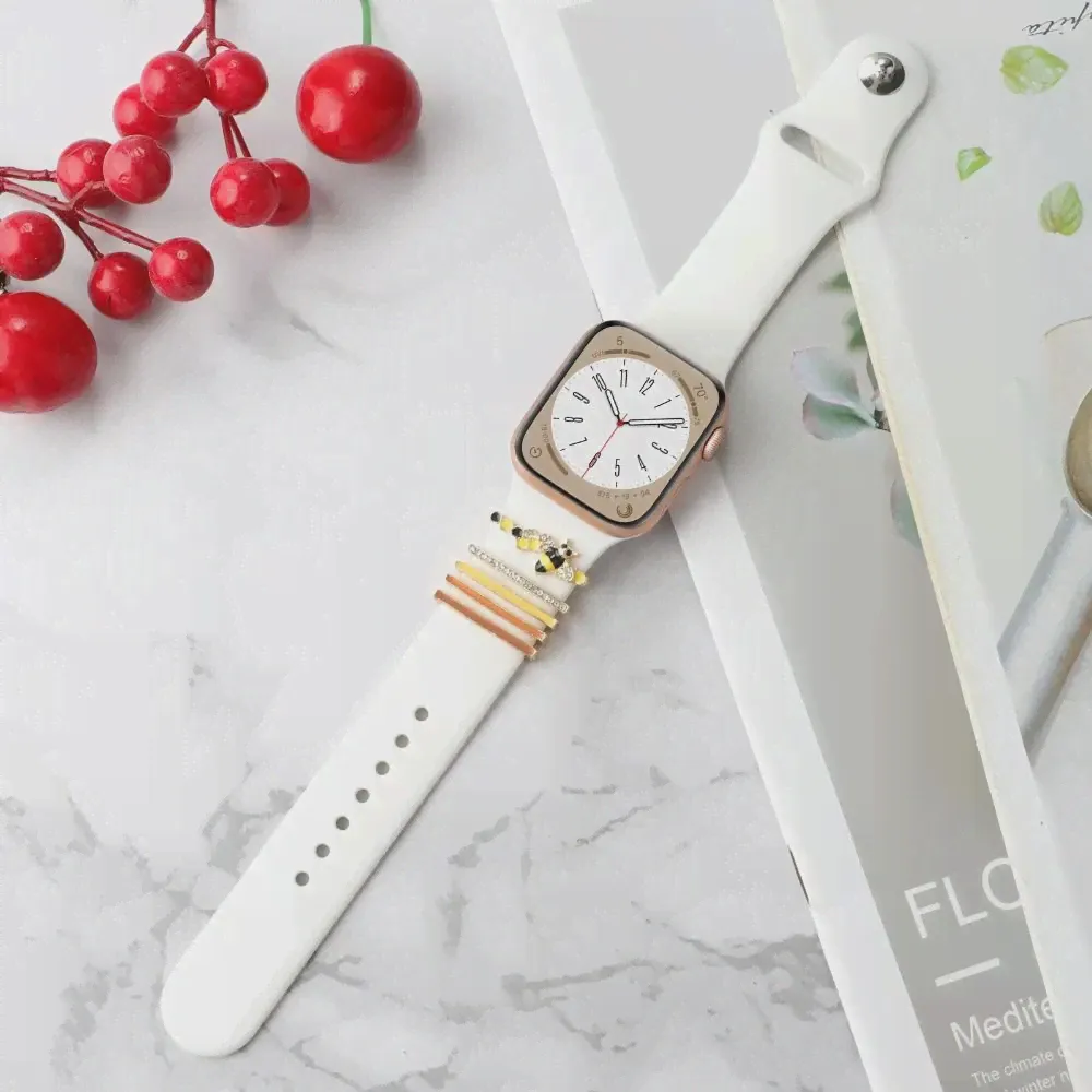 Металлические подвески, часы, кольцо для Apple, Алмазное украшение для iwatch, браслет, силиконовый ремешок, ювелирные аксессуары (art.: 3920c3b7380bf)