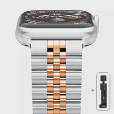 Стальной Ремешок для Apple Watch Ultra Band 49 мм 40 мм 44 мм Металлический 38 мм 42 мм Роскошный Металлический Браслет iWatch Series 8 7 6 SE 5 4 45 мм 41 мм