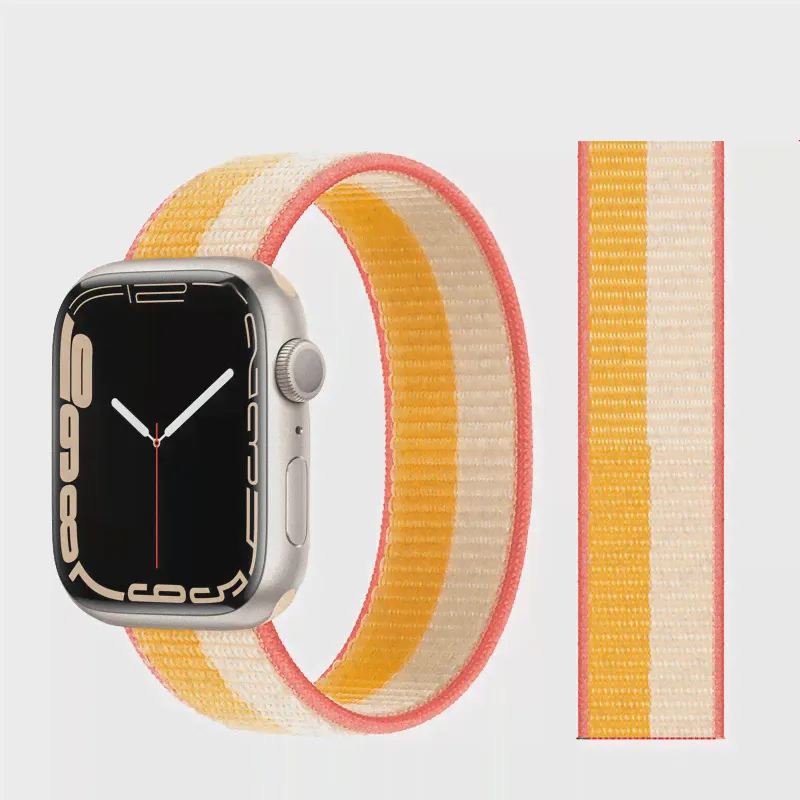 Ремешок нейлоновый спортивный для Apple Watch Series 7 45 мм 41 мм, браслет для iwatch 6 5 4 SE 3 44 мм 42 мм 38 мм (art.: 3920baad51524)-2