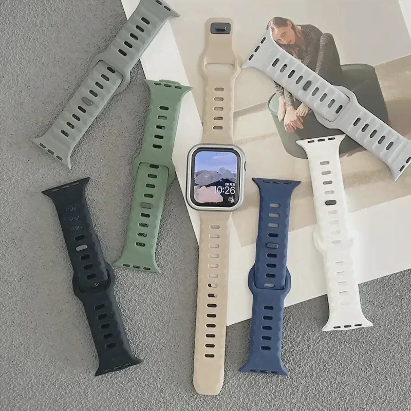 Ремешок спортивный для Apple Watch Ultra 2, силиконовый браслет для iWatch Series 9 8 7 6 SE 5 4 3, 49 мм 45 мм 40 мм 44 мм 42 мм 41 мм 44 мм 40 мм (art.: 3920c866ac662)-3