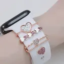 Новые Подвески в форме сердца, украшение для браслета Apple Diamond, украшение для браслета iwatch, силиконовый ремешок, ювелирные аксессуары (art.: 3920c6b5403ac)