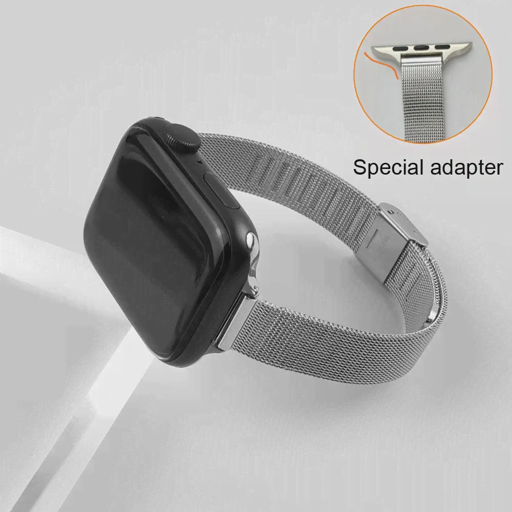 Сетка корреа для ремешка Apple watch 40 мм 44 мм Миланская петля для iwatch apple watch se серии 6 5 4 3 38 мм 42 мм ремешок женские мужские ремешки