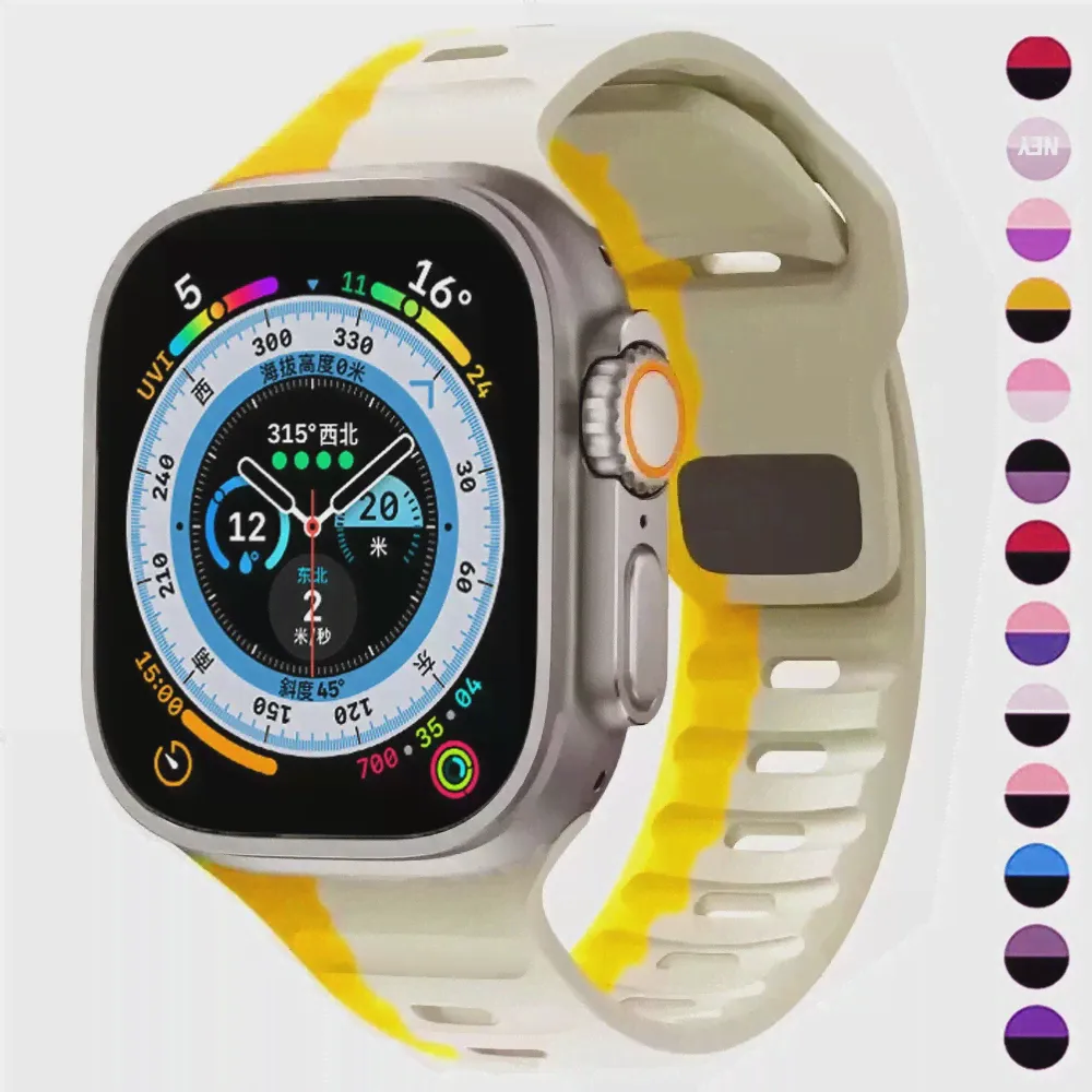 Ремешок спортивный для Apple Watch Ultra 2, силиконовый браслет для iWatch Series 9 8 7 6 SE 5 4 3, 49 мм 45 мм 40 мм 44 мм 42 мм 41 мм 44 мм 40 мм (art.: 3920c866ac662)