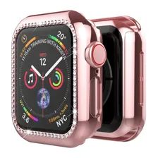 Роскошный чехол для Apple Watch Case 44 мм 40 мм IWatch 42 мм 38 мм Алмазный защитный бампер Apple Watch Series 6 5 4 3 2 SE аксессуары