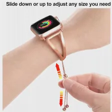 Ремешок Женский из нержавеющей стали для Apple Watch 8 41 мм 45 мм, металлический браслет для iWatch Series SE 7 6 38 мм 42 мм, 40 мм 44 мм (art.: 3920b56e6681b)