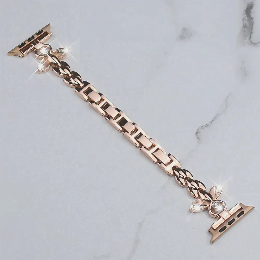 Аксессуары для часов Apple Watch Band SE Series 7 6 5 4 45 мм 41 мм 44 мм 40 мм, IWatch, блестящий браслет из нержавеющей стали, чехол для часов (art.: 3920bdbb01b3f)-3