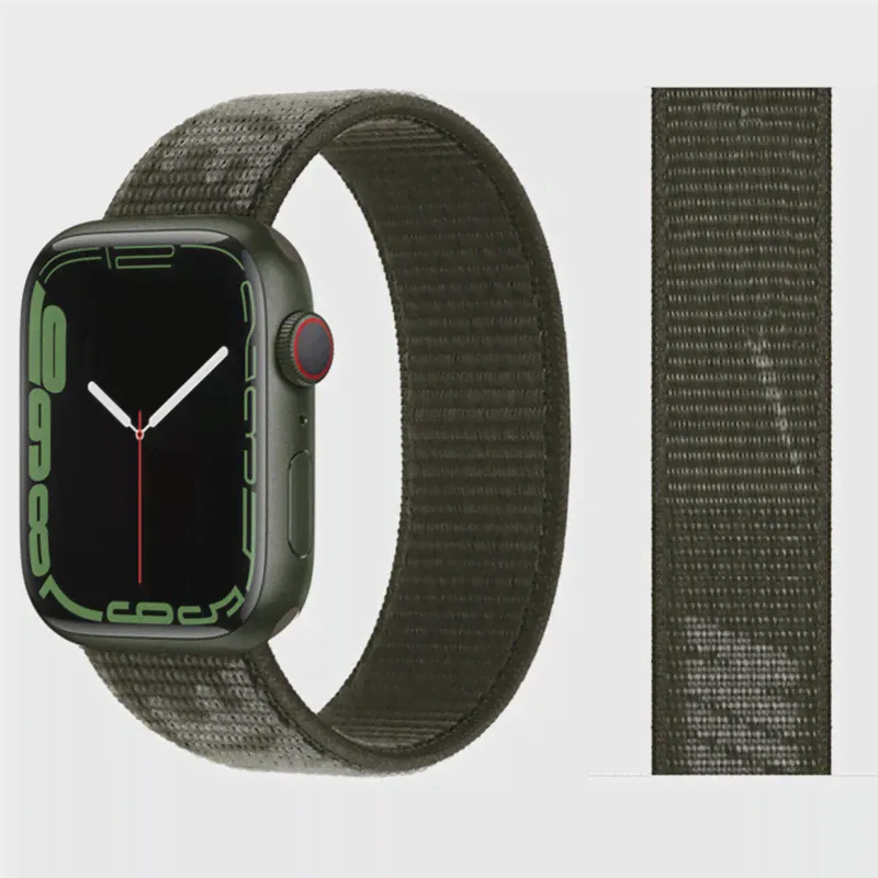Ремешок нейлоновый спортивный для Apple Watch Series 7 45 мм 41 мм, браслет для iwatch 6 5 4 SE 3 44 мм 42 мм 38 мм (art.: 3920baad51524)-1
