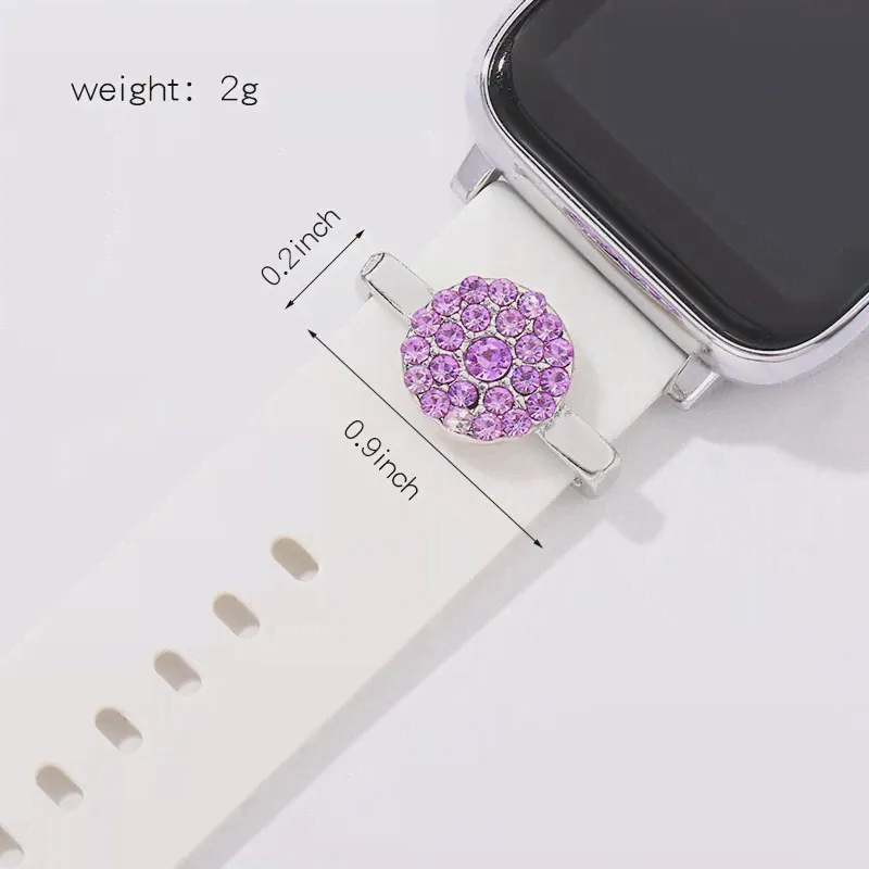 Для Apple Watch декоративные шармы Мультяшные кольца наборы силиконовый ремешок ювелирные изделия Смарт-часы браслет аксессуары шармы для Iwatch (art.: 3920bdbd6cef8)
