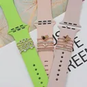 Металлические подвески, часы, кольцо для Apple, Алмазное украшение для iwatch, браслет, силиконовый ремешок, ювелирные аксессуары (art.: 3920c28a0f52b)